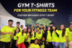 Custom gym team T-shirts worn by fitness group in neon green dry fit fabric during gym event in Gujarat