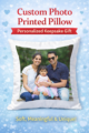 Custom photo printed pillow with family picture on soft white cushion