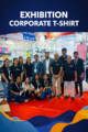 Exhibition corporate t-shirt worn by company team at trade show in Ahmedabad Gujarat