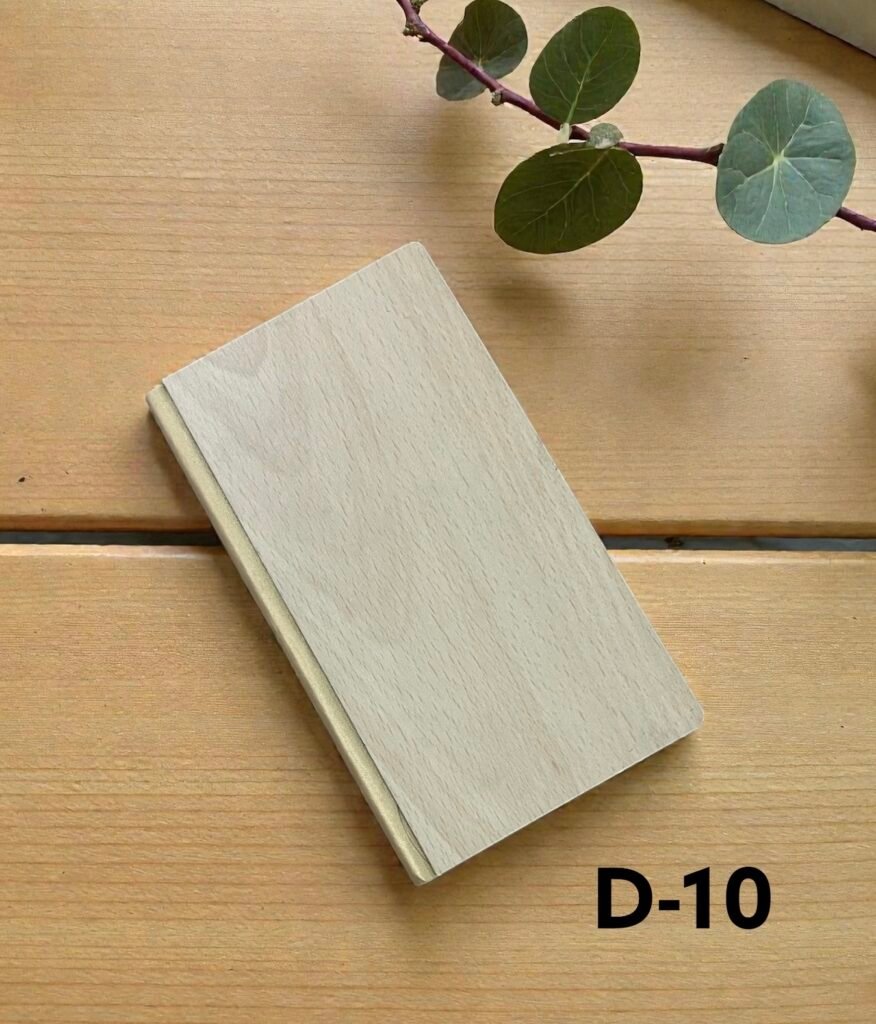 Premium natural wooden finish corporate notebook for custom logo engraving and executive gifting in Ahmedabad