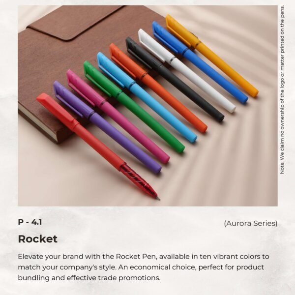 Rocket colorful promotional pen set for branding