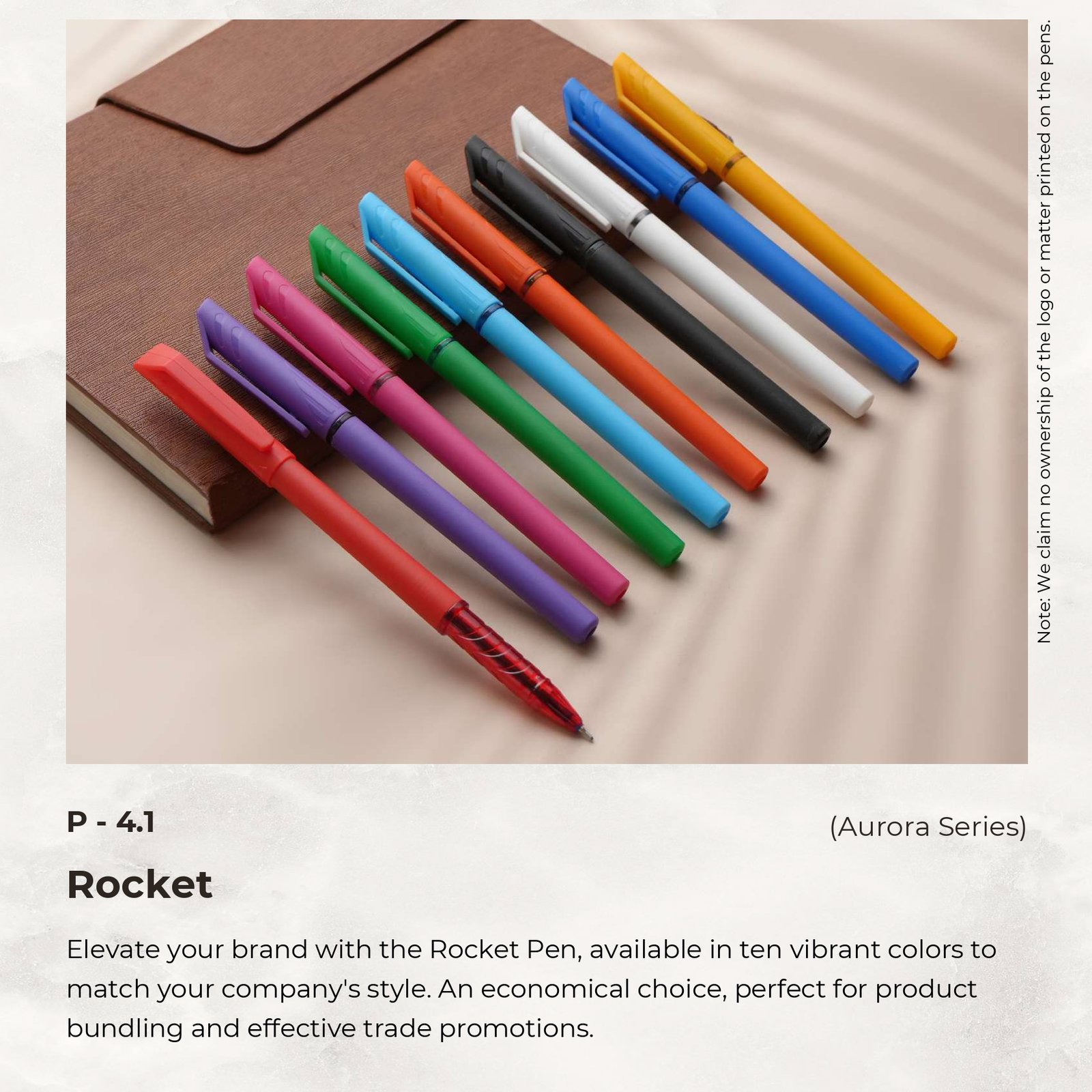 rocket-promotional-pen-color-options-ahmedabad.jpg Rocket colorful promotional pen set for branding