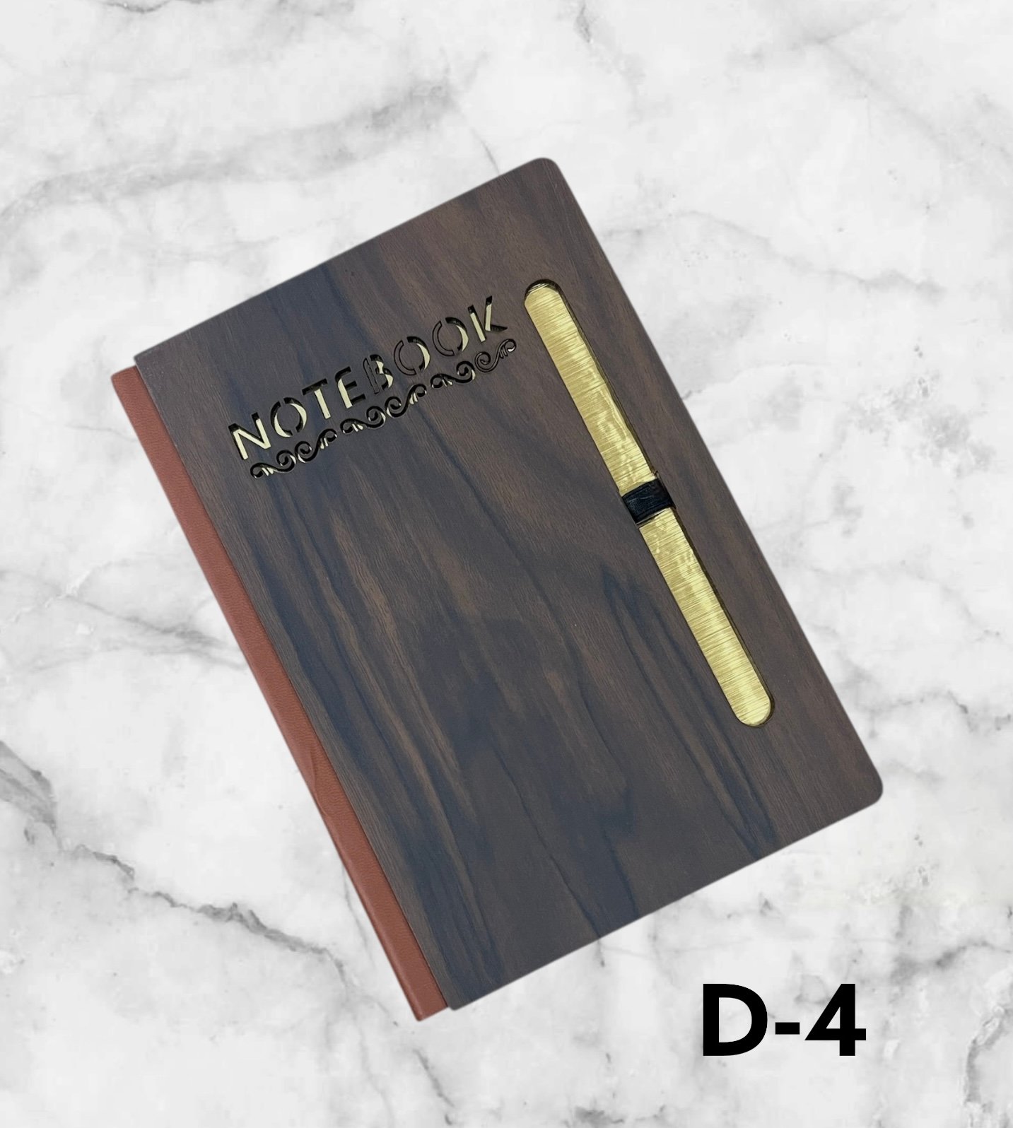 wooden-finish-corporate-notebook-d4-ahmedabad-gujarat.jpg Luxury wooden finish corporate notebook with metal logo branding for premium executive gifting in Ahmedabad