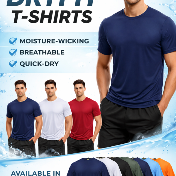 Plain dryfit t-shirts moisture wicking breathable quick dry sports t-shirts Ahmedabad