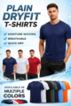 Plain dryfit t-shirts moisture wicking breathable quick dry sports t-shirts Ahmedabad