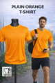 Plain orange dryfit t-shirt vibrant sports t-shirt Ahmedabad