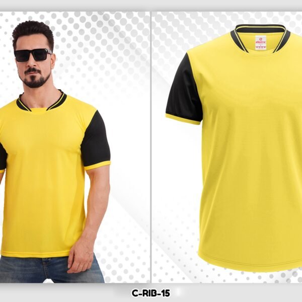 yellow black dryfit t shirt Ahmedabad for sports uniform and promotional events